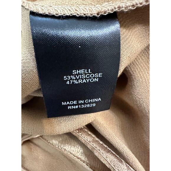 Camila Coelho Mini Slip Dress Adora Toffee Brown size Large New - Picture 5 of 5